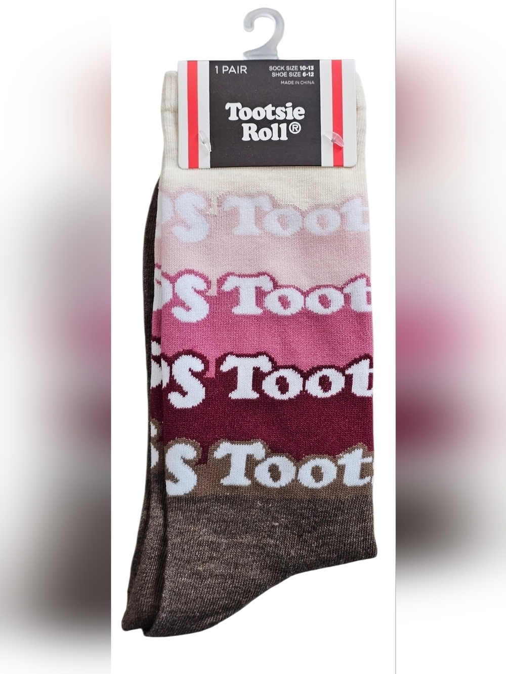 Tootsie Roll Novelty Sock Duo, Size 6-12, New - Picture 3 of 6